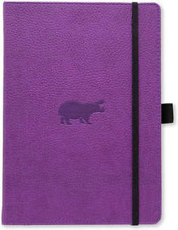 Wildlife- Dingbats* Wildlife A5+ Purple Hippo Notebook - Plain