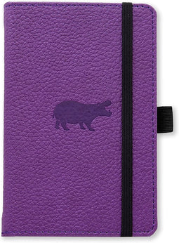 Wildlife- Dingbats* Wildlife A6 Pocket Purple Hippo Notebook - Plain