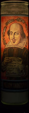 William Shakespeare Secular Saint Candle - 8.5 Inch Glass Prayer Votive - 0814229004196