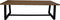 Rechthoekige tuintafel - 250x100x76 - Naturel/zwart - Teak/metaal