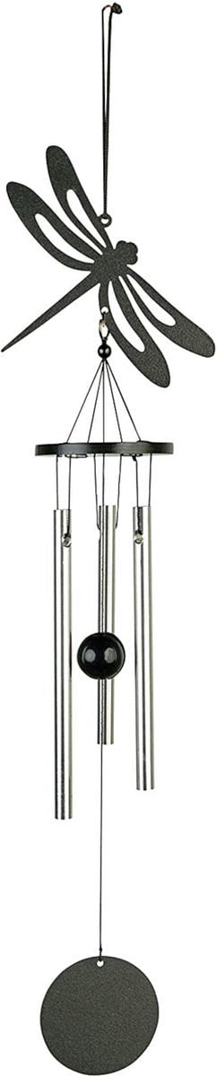 Windgong - Outdoor - Windmobiel - Windorgel - Libelle - 35cm - Staal - Zwart - Zilver