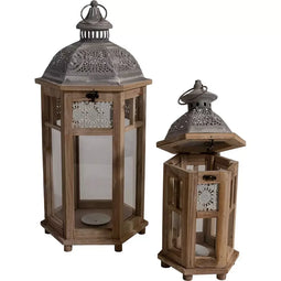 Windlicht Litouwen hout- Set