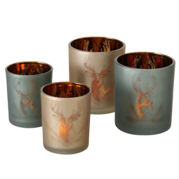 Windlicht Rudolf groen of goud - set van 2 - Boltze