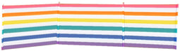 Windscherm 4 Stokken Staal Polyester Kleurige Strepen 360X80 cm Strand, Zwembad, Tuin