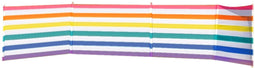 Windscherm 5 Stokken Staal Polyester Kleurrijke Strepen 480X80 cm Strand, Zwembad, Tuin