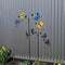 Windspinner Vlinder op een stok á 130cm, Metaal, Tuinbeeld, Art Bizniz, BW24601, Multi Color, Ø 66 cm
