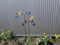 Windspinner Vlinder op een stok á 130cm, Metaal, Tuinbeeld, Art Bizniz, BW24601, Multi Color, Ø 66 cm