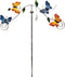 Windspinner Vlinder op een stok á 130cm, Metaal, Tuinbeeld, Art Bizniz, BW24601, Multi Color, Ø 66 cm