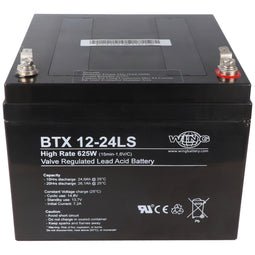 Wing BTX12-24LS 12V 24Ah high rate high current capable lead battery AGM lead gel battery