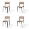 Wing Stapelstoel zand beige - SET VAN 4