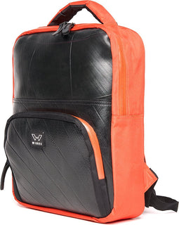Wings Funky Falcon - stoere en stevige rugzak van autoband - oranje