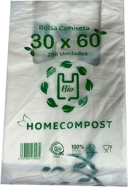 Winkeltas 200 Stuks Biologisch Afbreekbaar Wit 30 x 60 cm