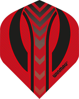 Winmau Mega Standaard Rood en Zwart Dartvluchten