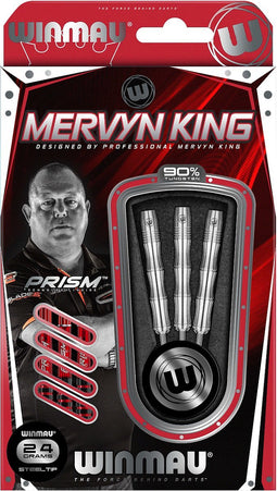 WINMAU - Mervyn King Signature Edition Onyx: Steeltip Tungsten Dartpijlen Professioneel - 24g