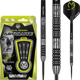 WINMAU - Michael van Gerwen MvG Absolute: Steeltip Tungsten Dartpijlen Professioneel - 22g