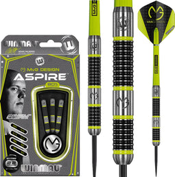WINMAU - Michael Van Gerwen MvG Aspire: Steeltip Tungsten Dartpijlen Professioneel - 22 gram
