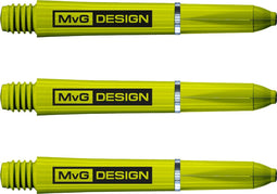 WINMAU - Michael van Gerwen MvG Korte Groen en Zwart - 1 set per verpakking (in totaal 3 Dart schachten)