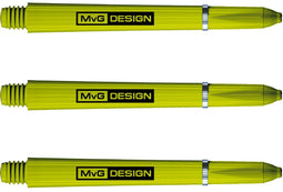 WINMAU - Michael van Gerwen MvG Medium Groen en Zwart - 1 set per verpakking (in totaal 3 Dart schachten)