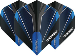 WINMAU - Prism Alpha Zwart en Blauw Dartvluchten - 1 set per pakket (3 vluchten in totaal)