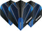WINMAU - Prism Alpha Zwart en Blauw Dartvluchten - 1 set per pakket (3 vluchten in totaal)