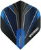WINMAU - Prism Alpha Zwart en Blauw Dartvluchten - 1 set per pakket (3 vluchten in totaal)