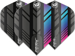 WINMAU - Prism Delta Zwart en Regenboog Dartvluchten - 1 set per pakket (3 vluchten in totaal)