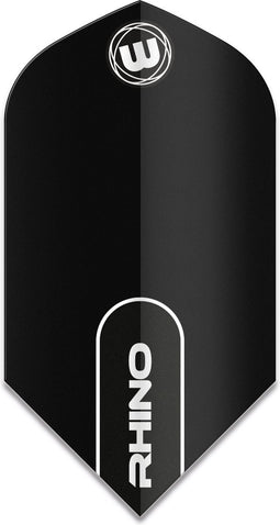 WINMAU - Rhino Slim Zwart Dartvluchten - 1 set per pakket van elke flight (3 Dartvluchten in totaal)