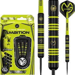 WINMAY - Michael van Gerwen MvG Ambition Black Coated Brass Dartpijlen - 22 Gram