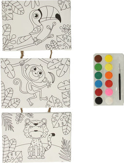 Wins Holland Canvas Schilderijen Aan Touw Wilde Dieren, 3st