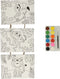Wins Holland Canvas Schilderijen Aan Touw Wilde Dieren, 3st