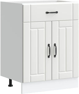 vidaXL - Keuken - onderkast - Lucca - bewerkt - hout - wit