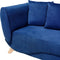 MERI - Chaise longue - Blauw - Linkerzijde - Fluweel
