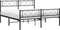 vidaXL - Bedframe - met - voetbord - zonder - matras - metaal - zwart - 160x200 - cm
