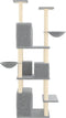 vidaXL - Kattenmeubel - met - sisal - krabpalen - 180 - cm - lichtgrijs