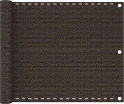 vidaXL - Balkonscherm - 75x500 - cm - HDPE - bruin