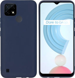 iMoshion Hoesje Geschikt voor Realme C21 Hoesje Siliconen - iMoshion Color Backcover - Donkerblauw