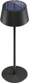 Wireless LED table lamp with solar, with touch control, warm white light, continuously dimmable, bla