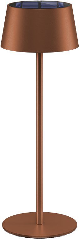 Wireless LED table lamp with solar, with touch control, warm white light, continuously dimmable, bro