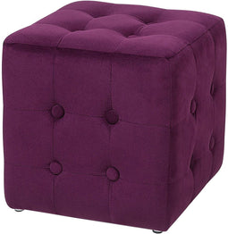 WISCONSIN - Poef - Paars - 36 cm - Fluweel