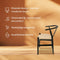 Wishbone Eetkamerstoel - Wishbone Stoel - Houten eetkamerstoelen - Scandi eetkamer Stoelen - Zwart, Naturel