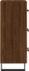 vidaXL - Dressoir - 34,5x34x90 - cm - bewerkt - hout - bruin - eikenkleur