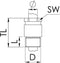 Wiska 10014484 Wartel Slagvast, Met dichting M24 Messing (vernikkeld) Natuur 1 stuk(s)