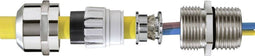 Wiska 10065182 Wartel Slagvast, Met trekontlasting, Met dichting M12 Messing (vernikkeld) Natuur 50 stuk(s)