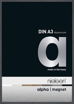 Wissellijst frontloader Nielsen Alpha Magnet aluminium A3 formaat Glossy Donkergrijs