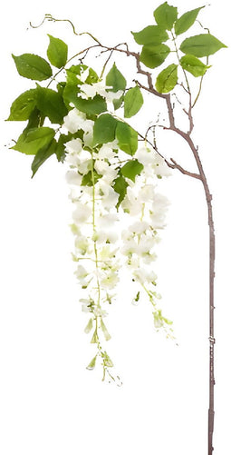 Wisteria branch white 145 cm Emerald
