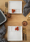 Wit fondue/gourmet bord - 5-vaks - vierkant - 1 stuks - aardewerk - 24 cm