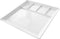 Wit fondue/gourmet bord - 5-vaks - vierkant - 1 stuks - aardewerk - 24 cm