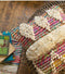 Wit/multi-gerecycled garen kussenhoes