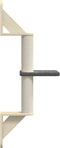 vidaXL - Kattenmeubel - wandgemonteerd - met - krabpaal - 85,5 - cm - donkergrijs