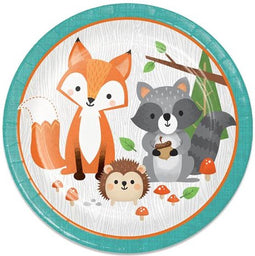 Witbaard Feestbordjes Wild One 23 Cm Karton Groen/wit 8 Stuks